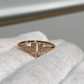[티파니] 18k 다이아몬드 와이어 링 반지