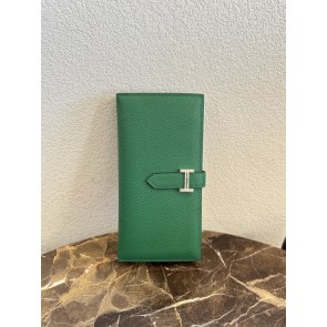 실사 [에르메스] HERMES Epsom Bearn Wallet Vert Vertigo 앱송 베안 장지갑 베르트 베르티고
