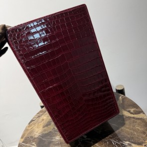 FILE BUCKET CROCODILE LEATHER