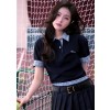 [미우미우] 카라 반팔 티셔츠 미니 스커트 세트